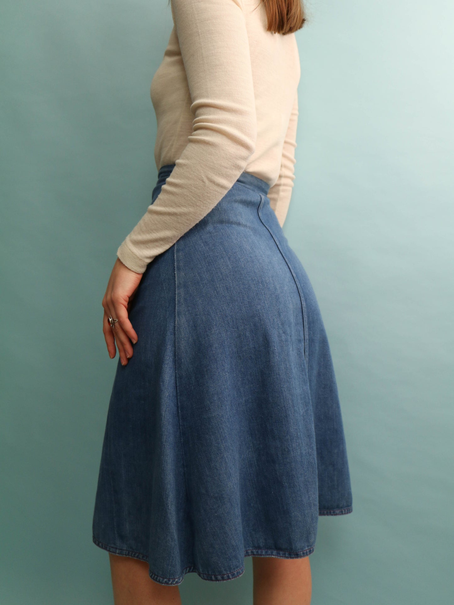 70s Denim Skirt - 23" Waist
