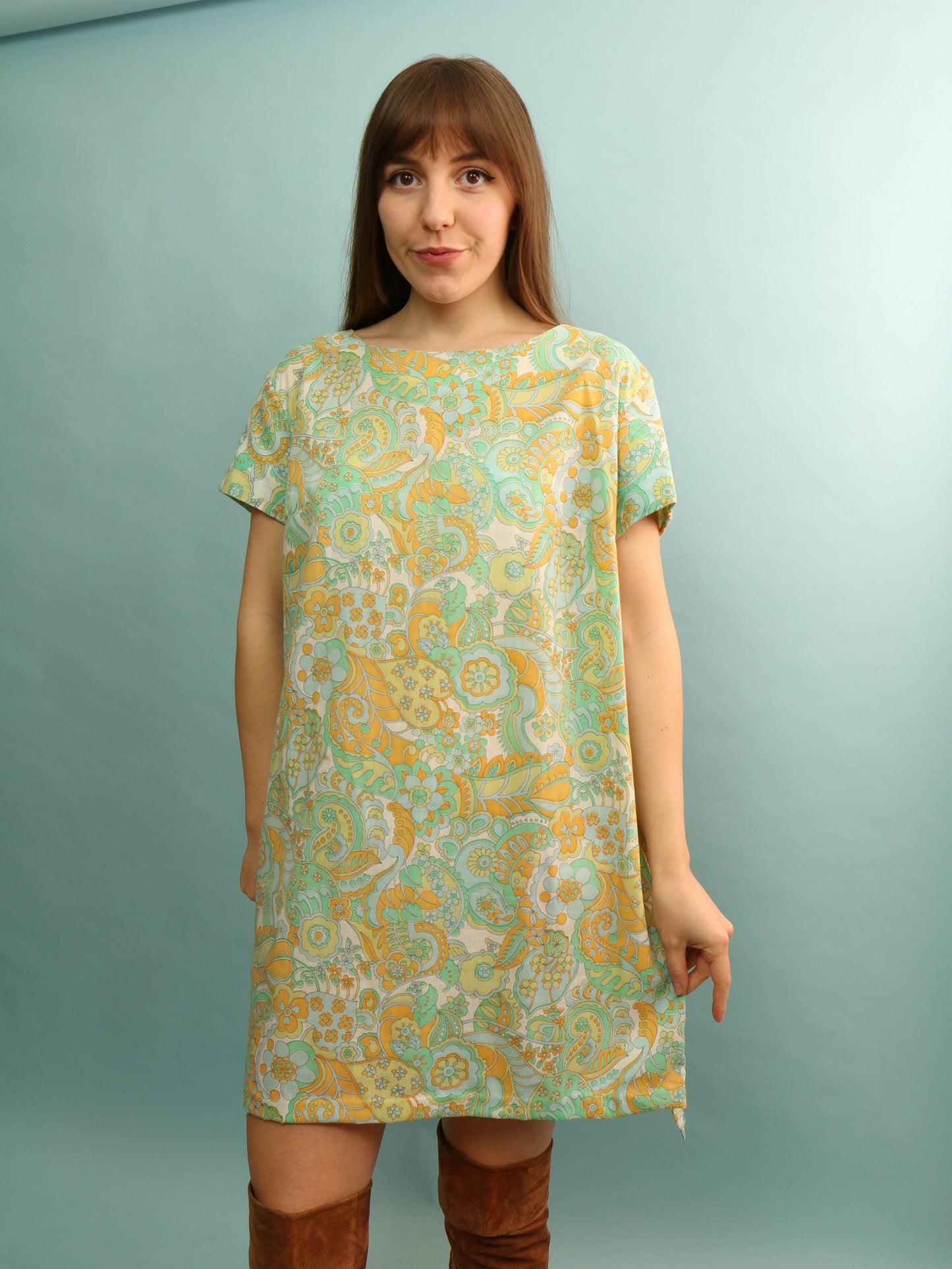 60s Floral Dress - Size XL