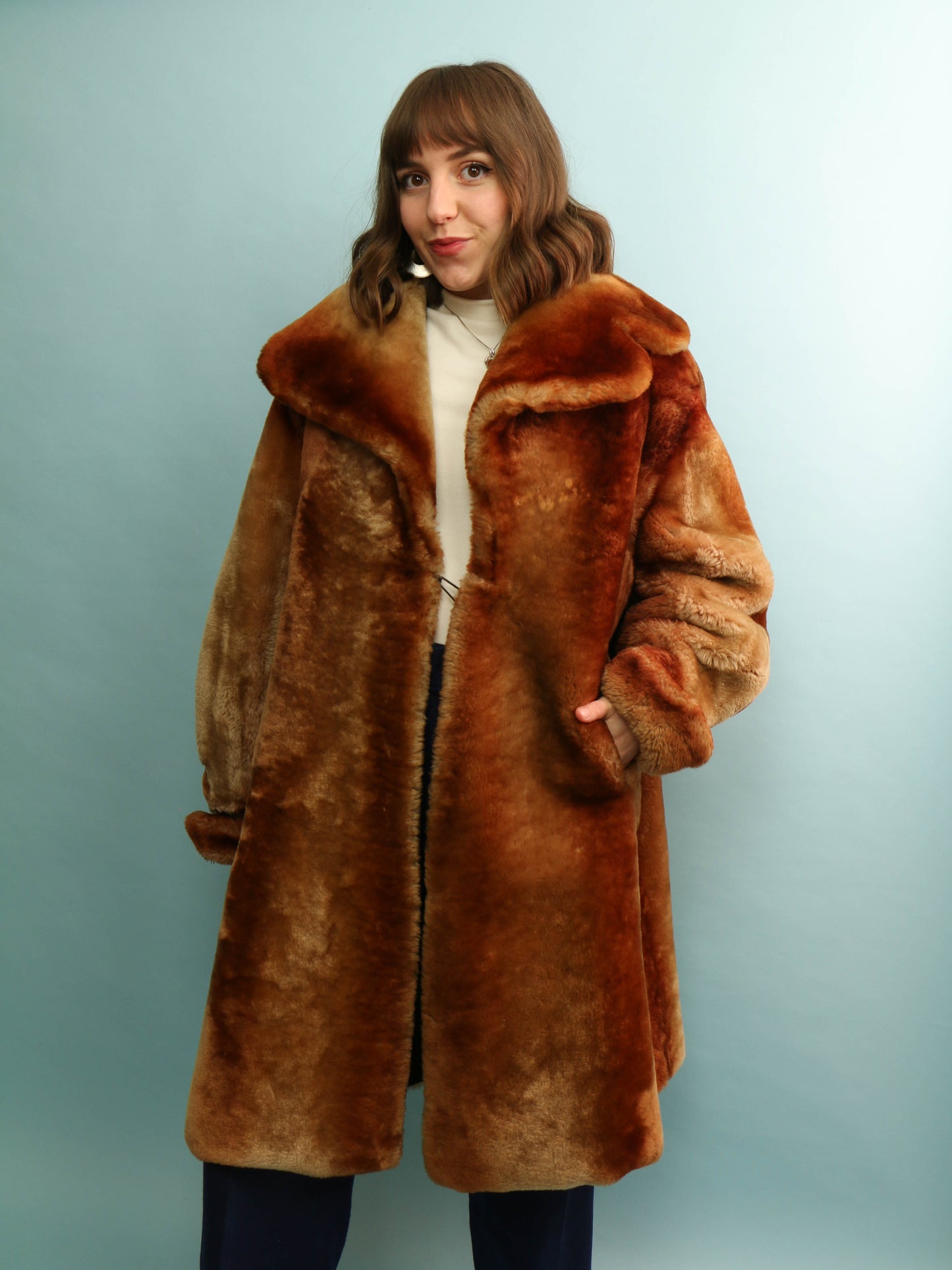 60s Teddy Coat - Size L