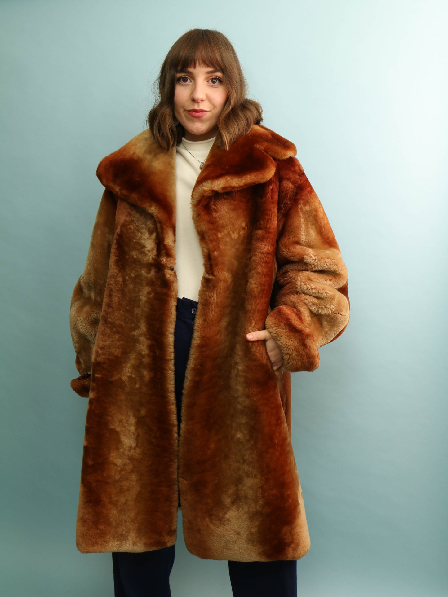 60s Teddy Coat - Size L