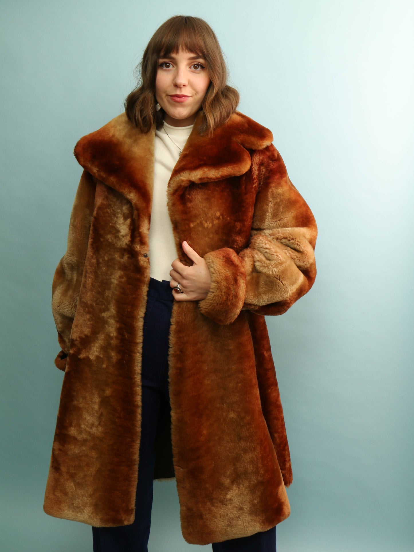 60s Teddy Coat - Size L